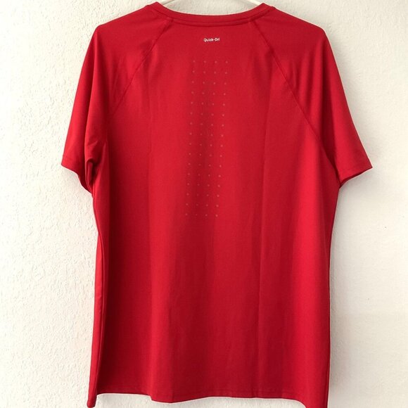 QUICK-DRI BOYS’ HUSKY ACTIVEWEAR T-SHIRT RED - Picture 1 of 5